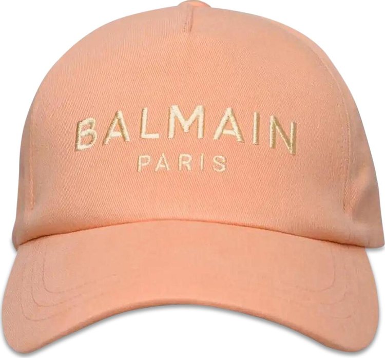 Balmain Embroidered Paris Cap Orange