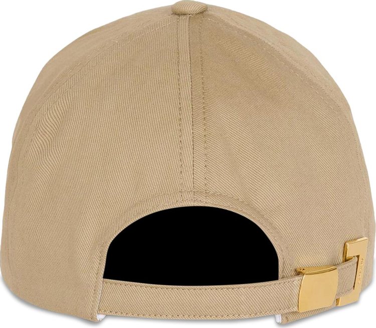 Balmain Signature Embroidered Cap Beige