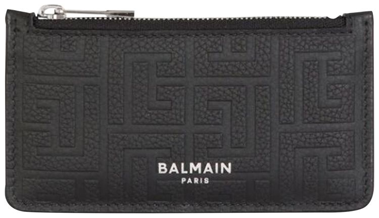 Balmain Leather Purse Black