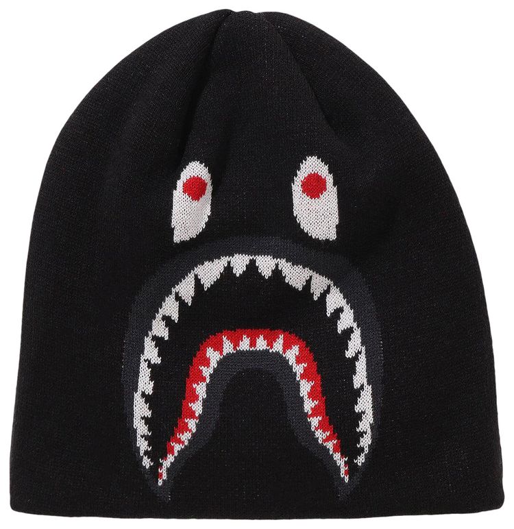 BAPE 2nd Shark Knit Cap Black
