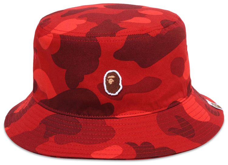 BAPE Color Camo Bucket Hat Red