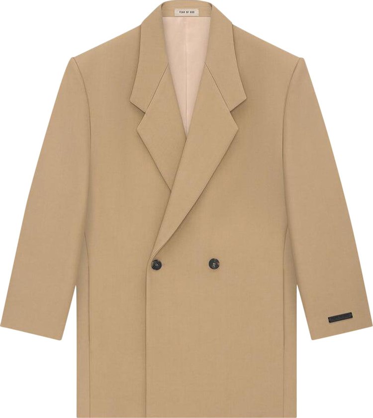 Fear of God Wool Canvas Double Breasted Blazer Tan