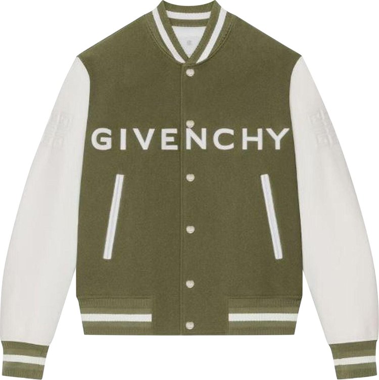 Givenchy College Bomber Jacket Khaki