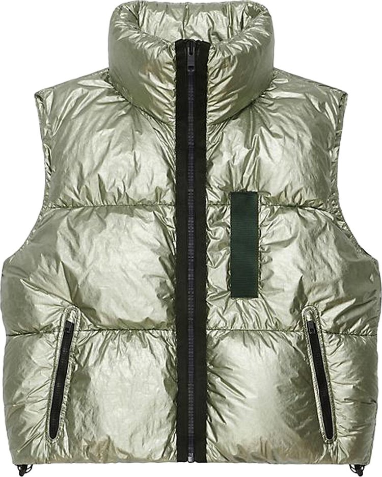 Givenchy Laminated Sleeveless Puffer Green Forest