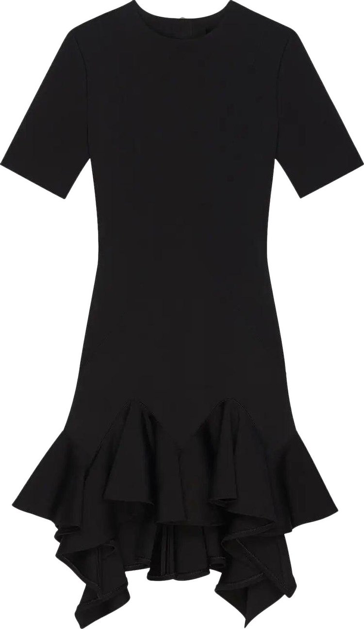 Givenchy Ruffle Midi Dress Black