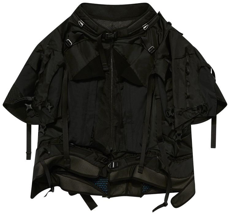 Junya Watanabe Mixed Fabric Hem Blouse Black