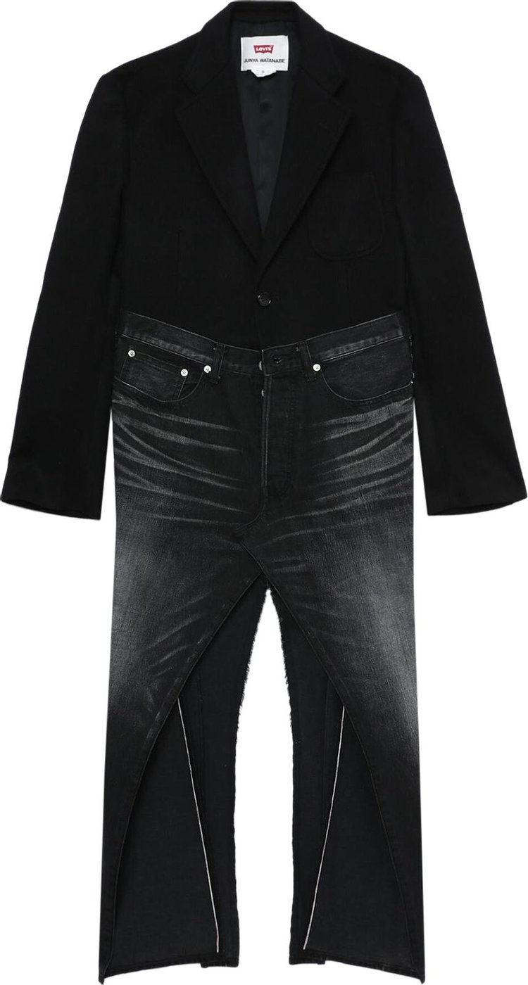 Junya Watanabe x Levis Panelled V Neck Coat Black