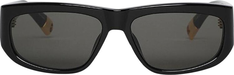 Jacquemus x Linda Farrow Pilota D Frame Sunglasses Black