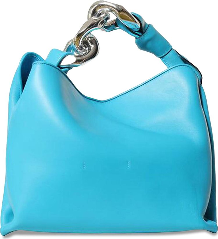 JW Anderson Small Chain Hobo Leather Shoulder Bag Turquoise