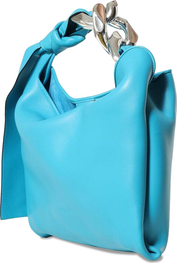 JW Anderson Small Chain Hobo Leather Shoulder Bag Turquoise