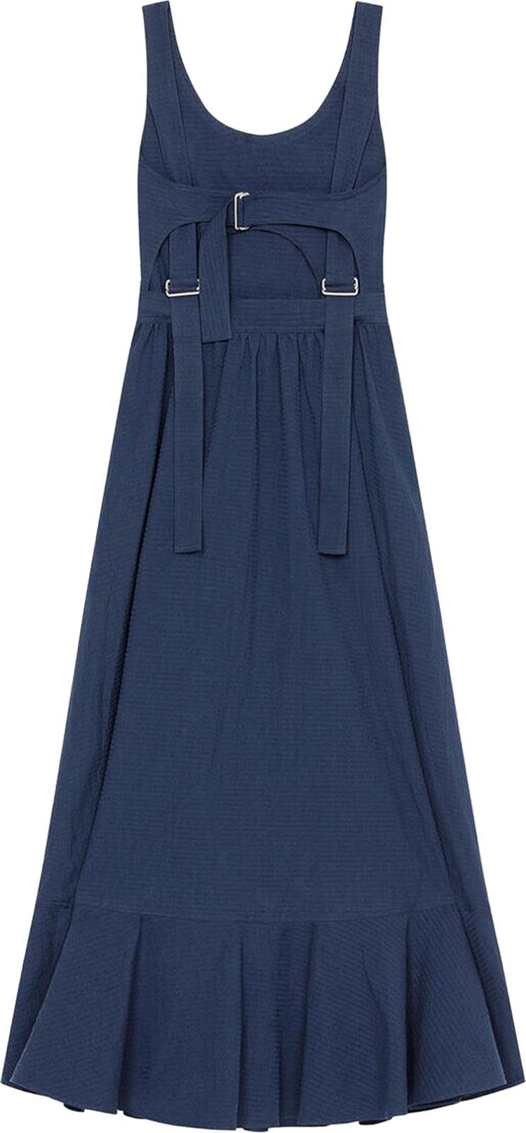 Kenzo Long Frilled Dress Midnight Blue