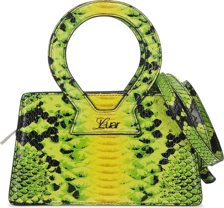 Luar Small Python Embossed Ana Bag GreenMulticolor