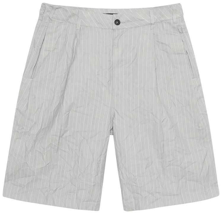Stussy Wrinkled Stripe Volume Pleated Short Grey