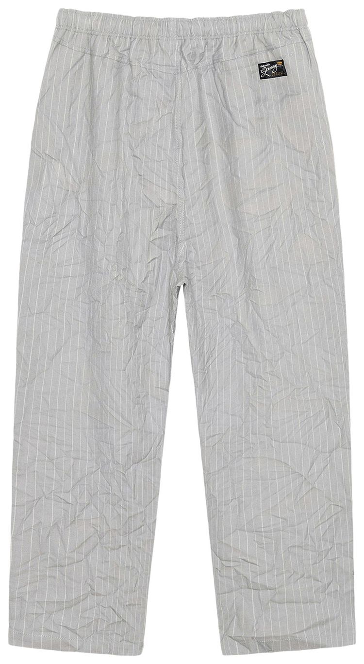 Stussy Wrinkled Stripe Beach Pant Grey