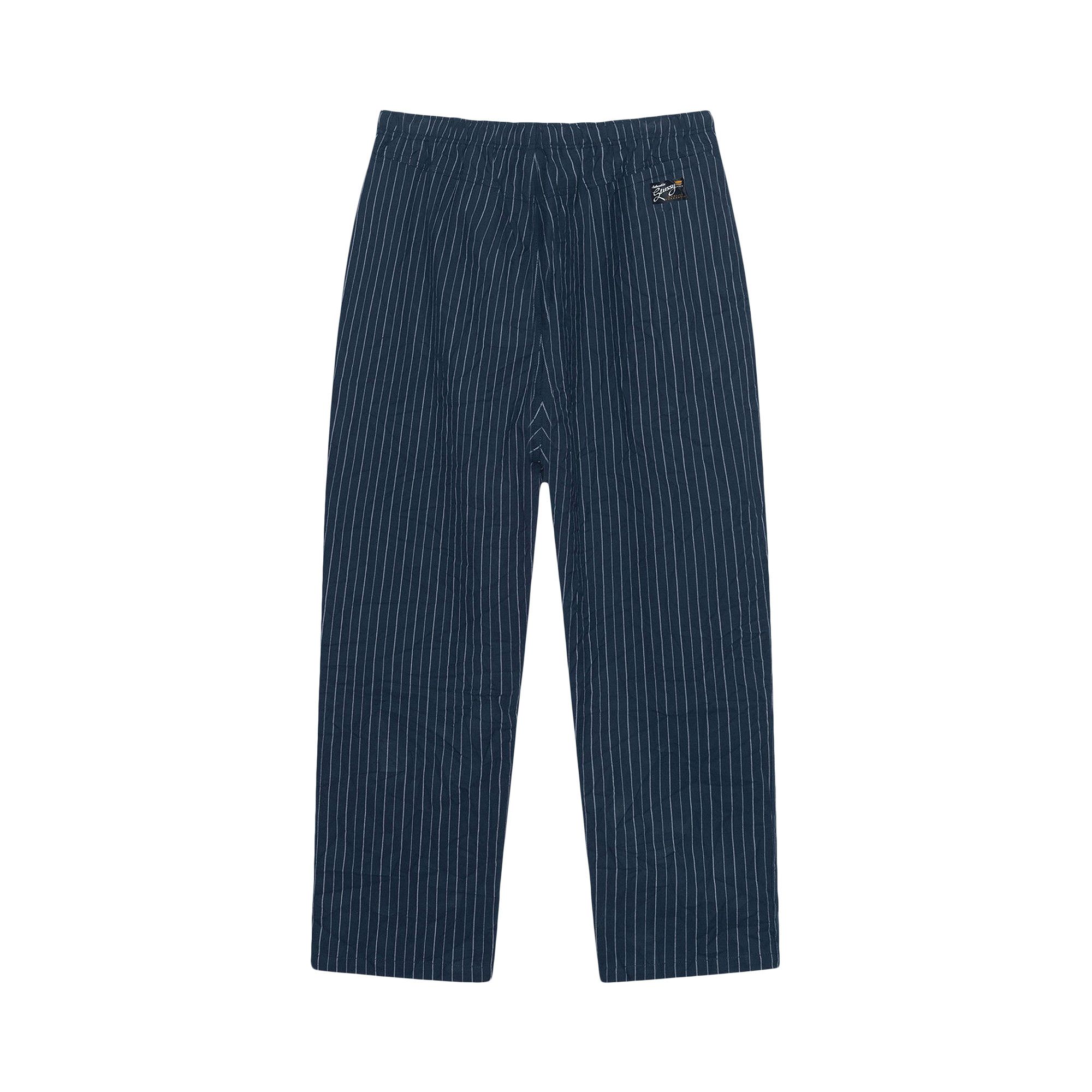 Buy Stussy Wrinkled Stripe Beach Pant 'Navy' - 116661 NAVY