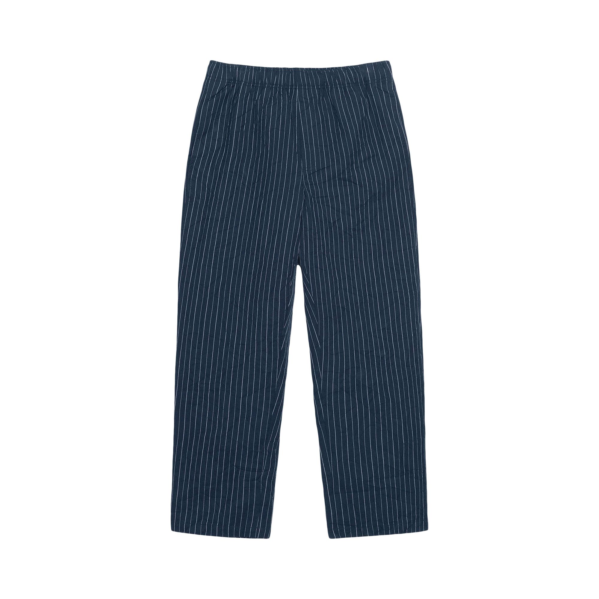Buy Stussy Wrinkled Stripe Beach Pant 'Navy' - 116661 NAVY