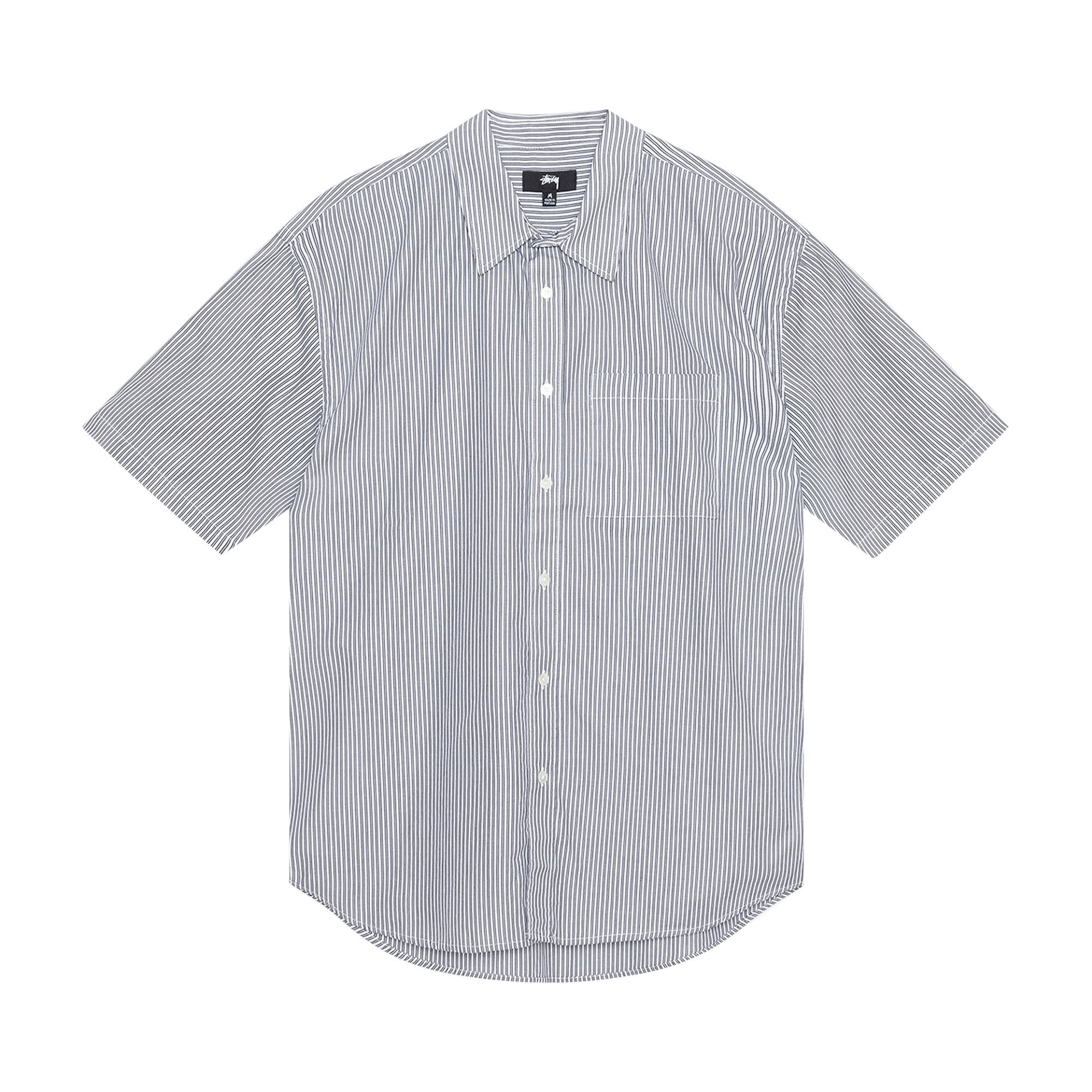 Buy Stussy 8 Ball Stripe Boxy Short-Sleeve Shirt 'Navy