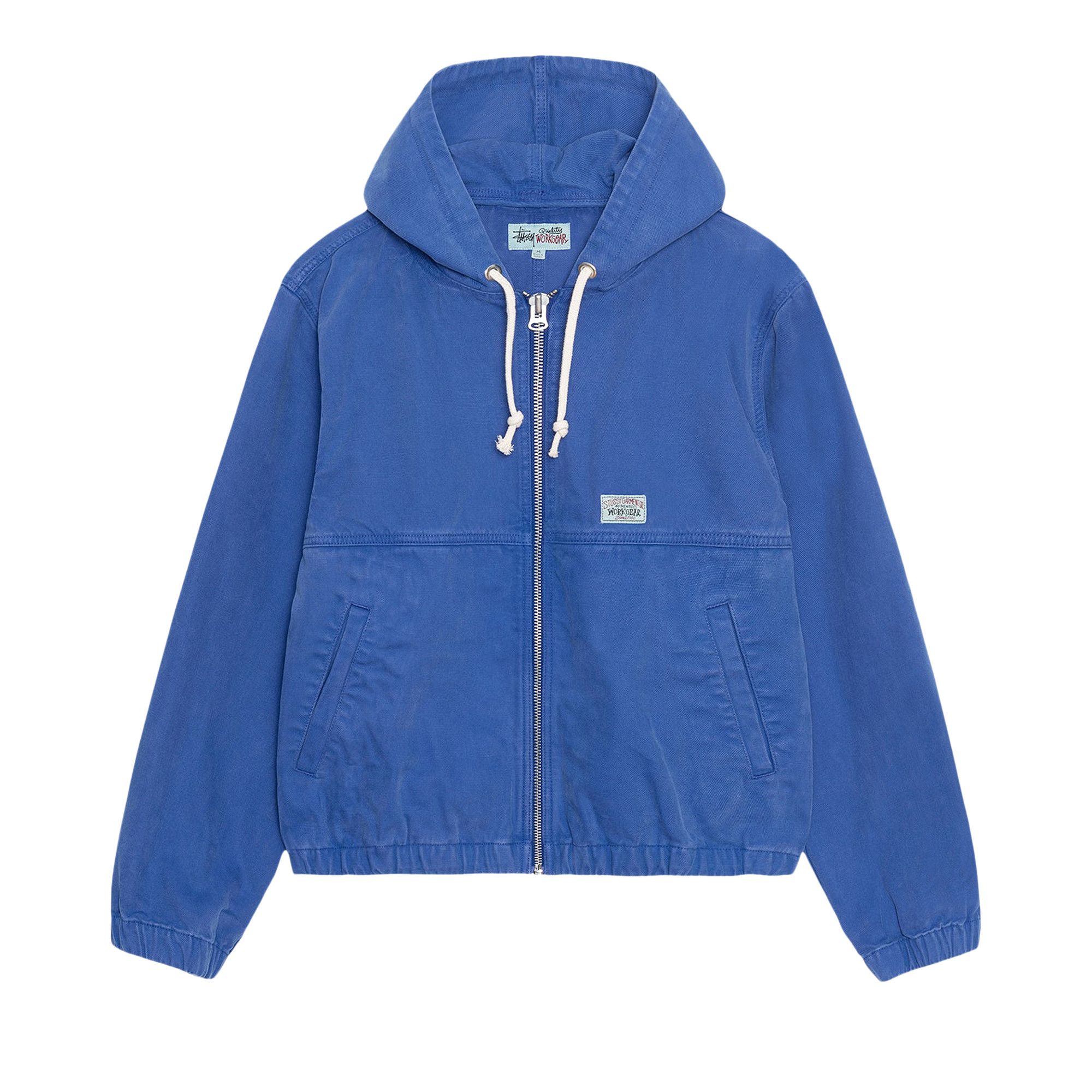 Size l Stussy Unlined Canvas Work Jacket Baja Blue