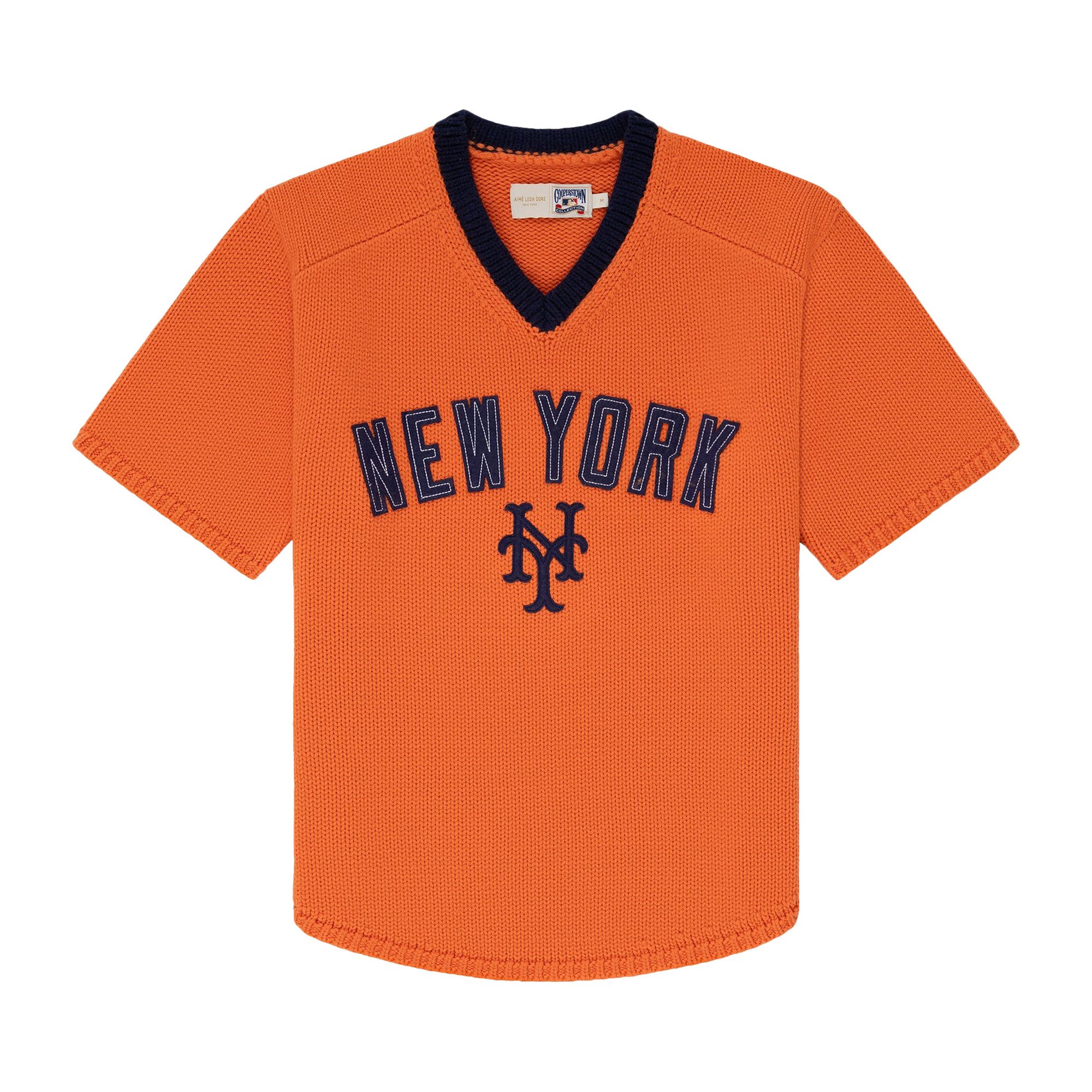 Buy Aimé Leon Dore x New York Mets Short-Sleeve Knit Sweater 'Orange' -  SS24KS025 ORAN | GOAT