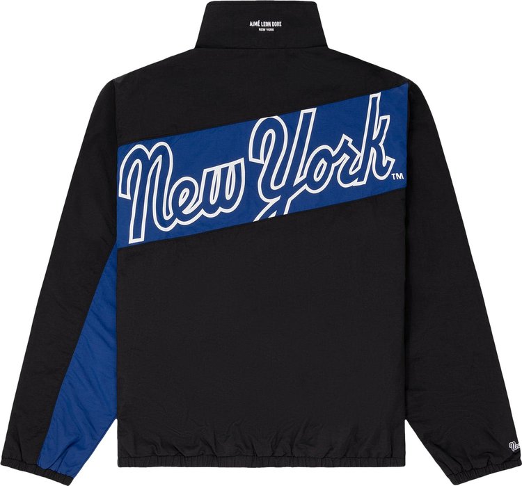 Aime Leon Dore x New York Mets Colorblock Windbreaker Jet Black