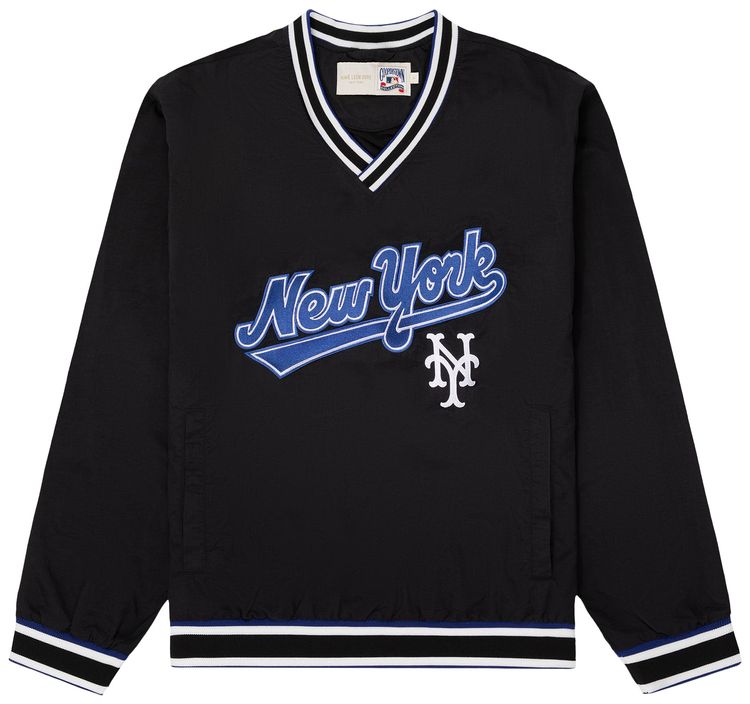 Aime Leon Dore x New York Mets Nylon V Neck Pullover Jet Black