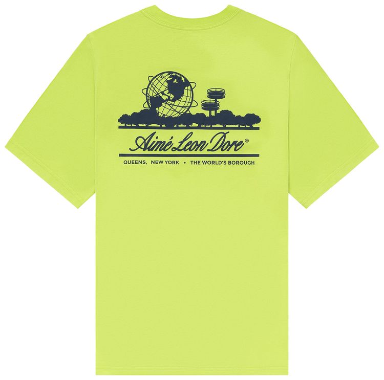 Aime Leon Dore x New York Mets Unisphere Tee Acid Lime