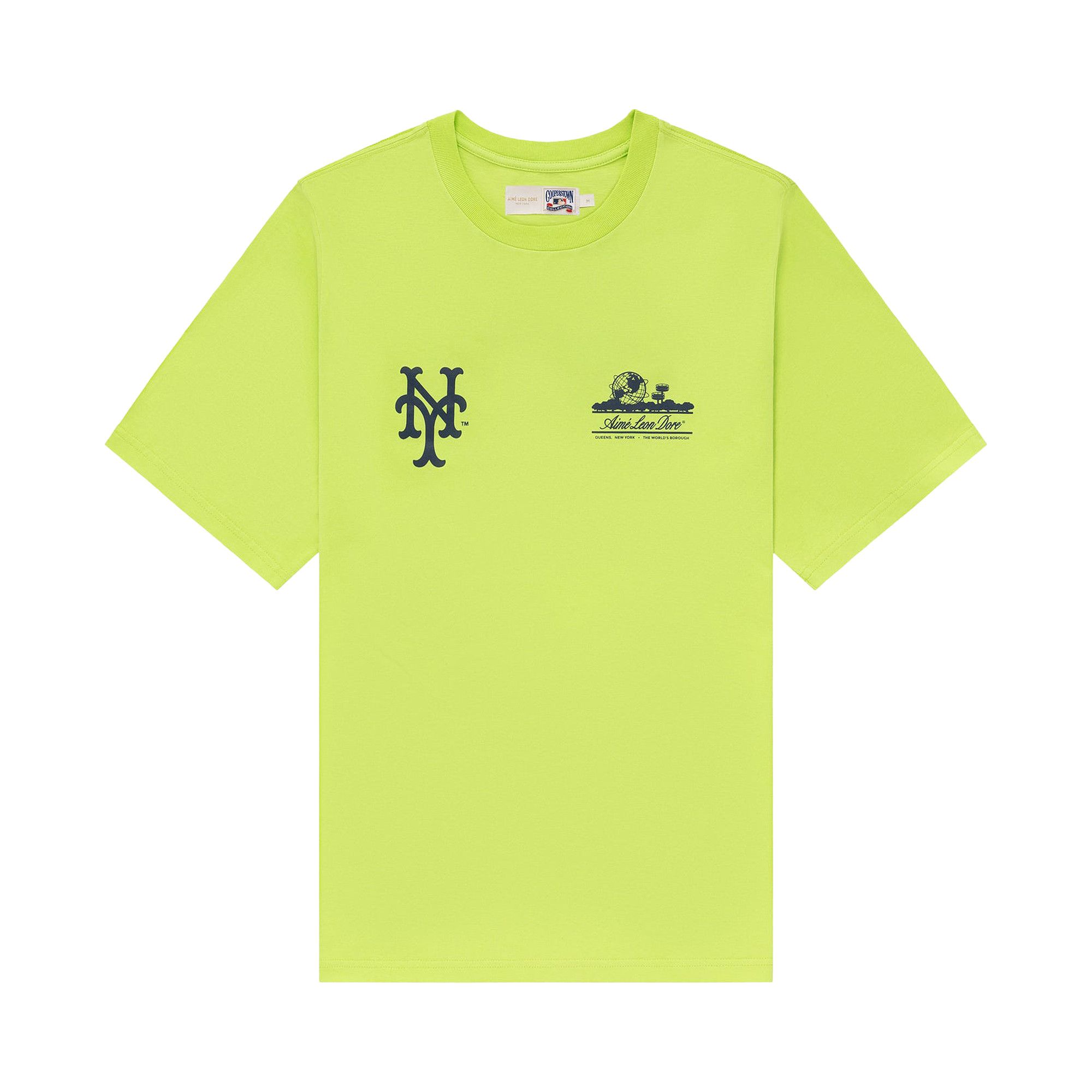 Buy Aimé Leon Dore x New York Mets Unisphere Tee 'Acid Lime