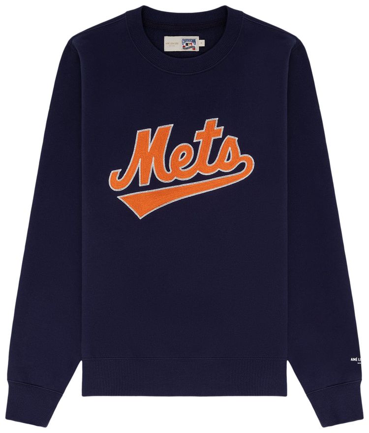 Aime Leon Dore x New York Mets Chainstitch Crewneck Sweatshirt Eclipse