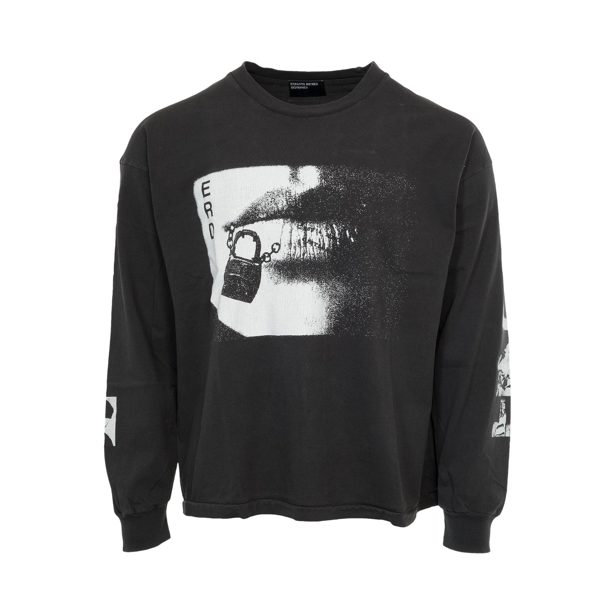 Buy Enfants Riches Déprimés Lips Long-Sleeve T-Shirt 'Faded Buy Enfants Riches Déprimés Lips Long-Sleeve T-Shirt 'Faded