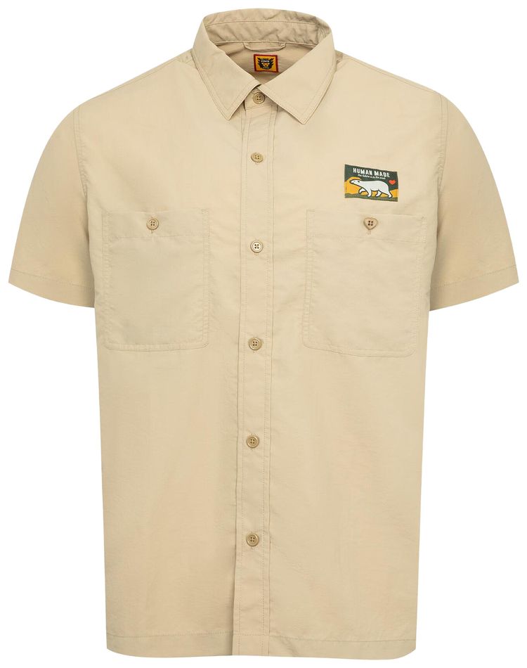 Human Made Nylon Short Sleeve Shirt Beige