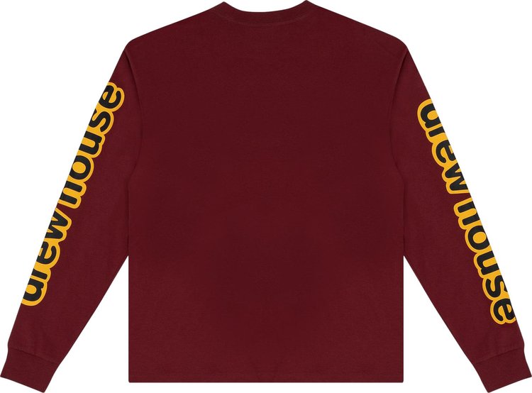 Drew House Long Sleeve Hug Tee Burgundy