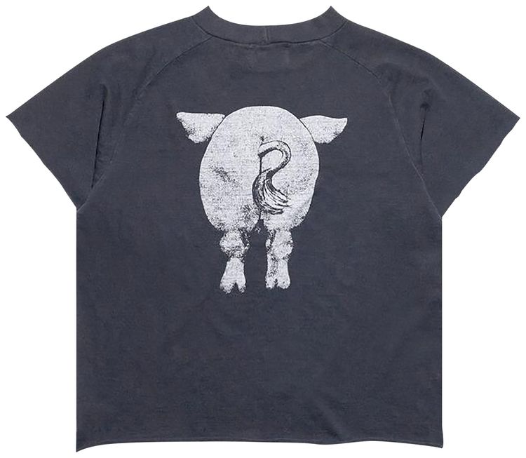 Enfants Riches Deprimes Junk Pig Assemblage Raglan T Shirt Faded Black