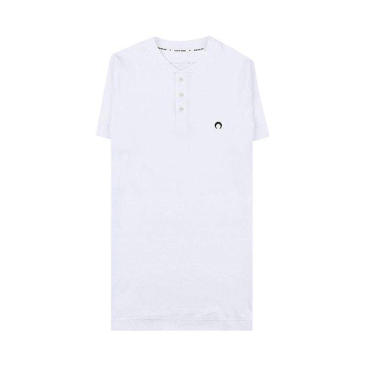Marine Serre Organic Henley Shirt White