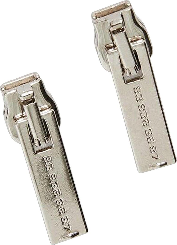 VTMNTS Barcode Zipper Earrings Brass