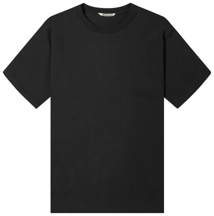 Buy Auralee Luster Plaiting Tee 'Black' - A00SP02GT BLAC | GOAT