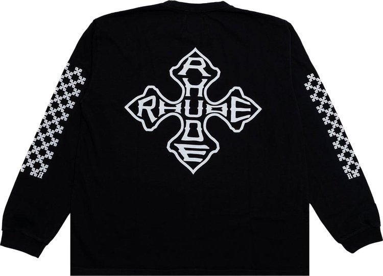 Rhude Cross Long Sleeve Tee Vintage Black