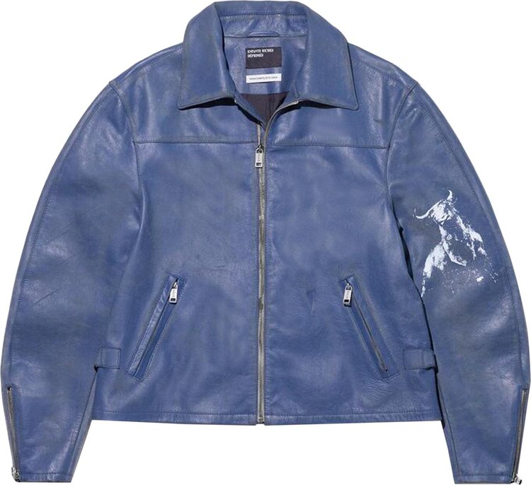 Enfants Riches Deprimes Spanish Elegy Moto Jacket Blue