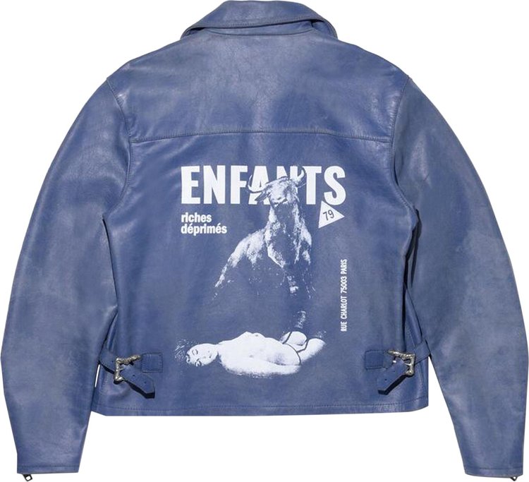 Enfants Riches Deprimes Spanish Elegy Moto Jacket Blue