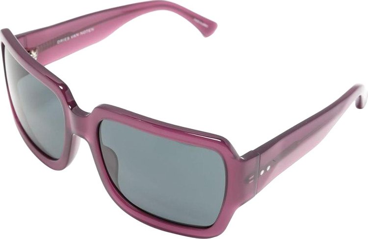 Dries Van Noten Linda Farrow Sunglasses WineSilverBlue