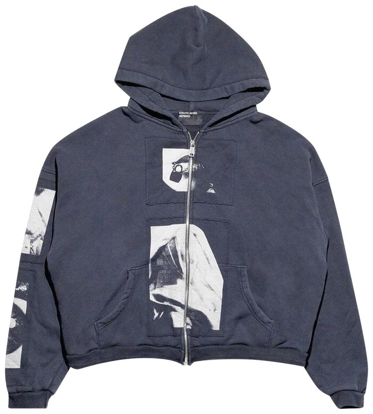 Enfants Riches Deprimes Madonne Assemblage Zip Up Hoodie Faded Black