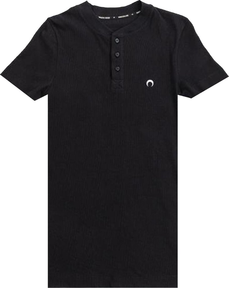 Marine Serre Henley T Shirt Black