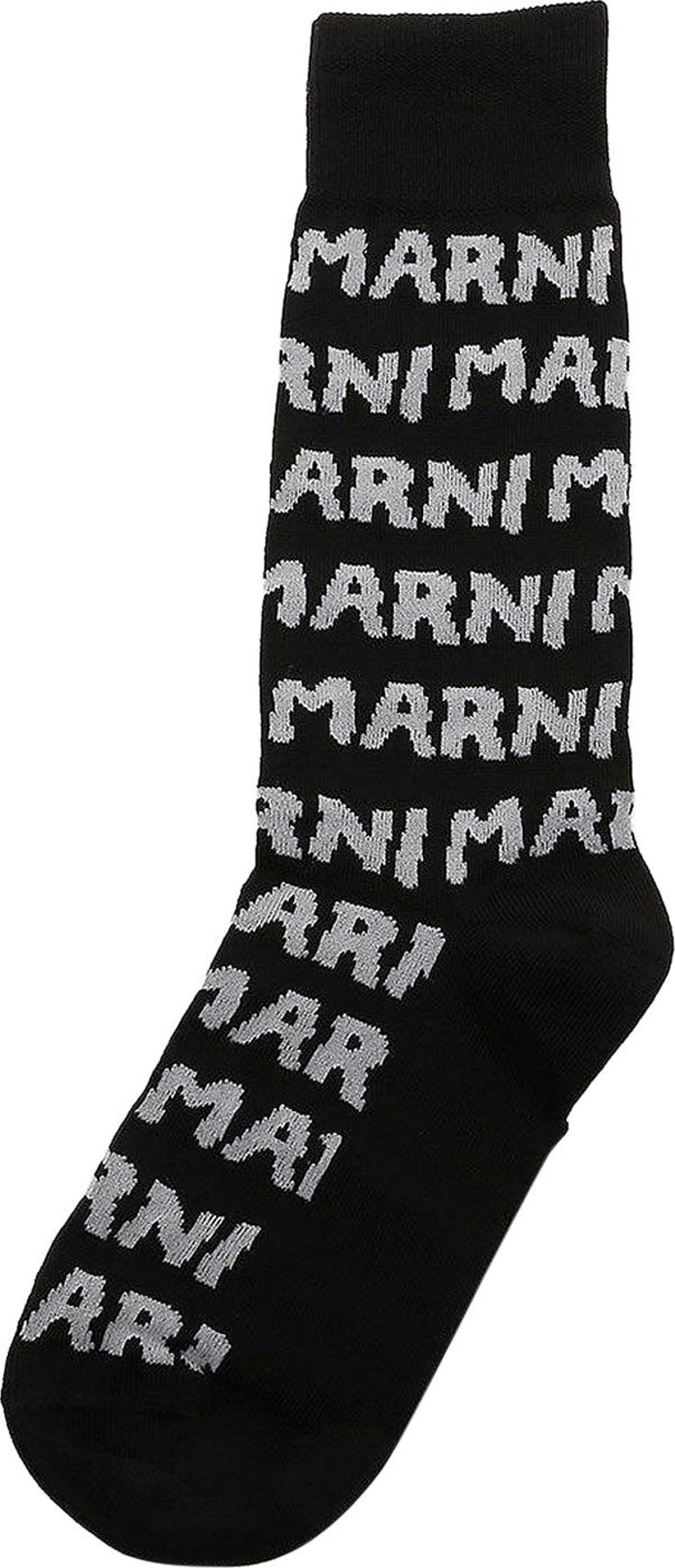 Marni All Over Logo Socks Black