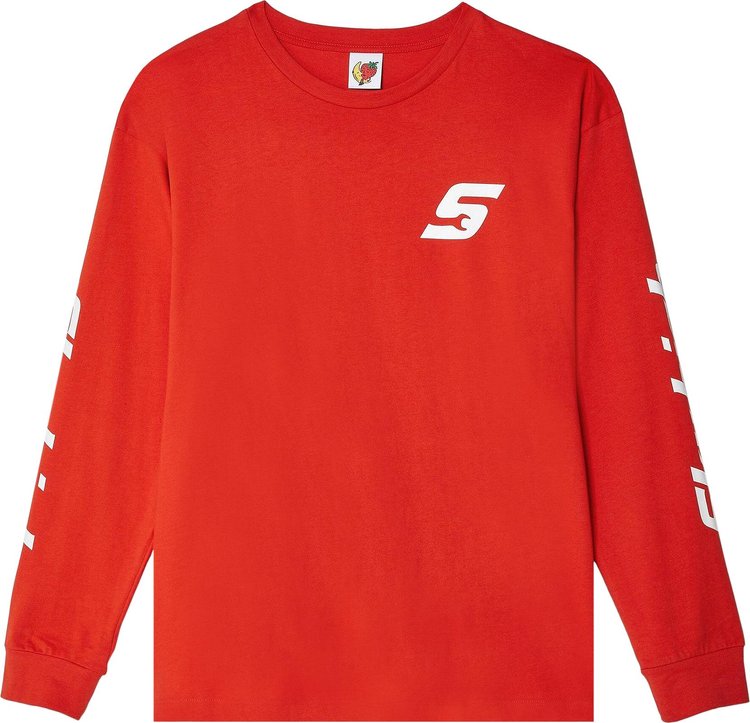 Sky High Farm Workwear Construction Logo Long Sleeve T Shirt Red