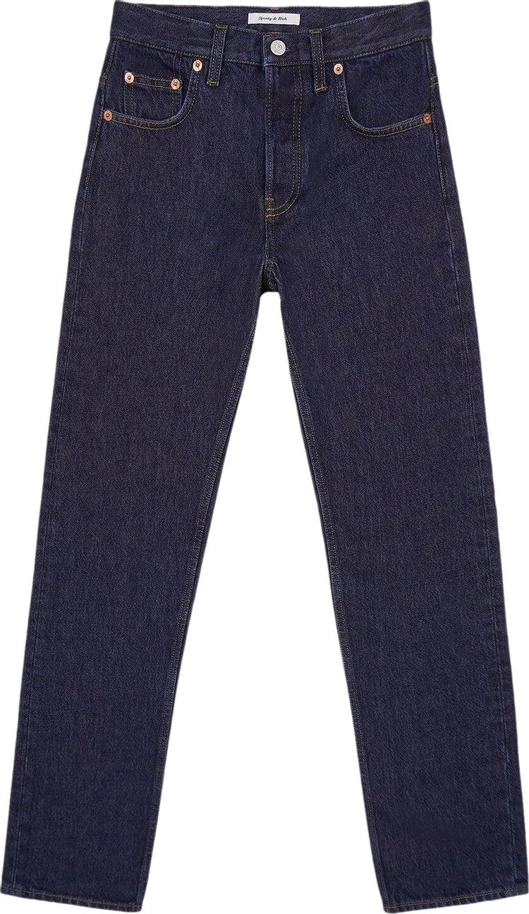 Sporty  Rich Straight Leg Jeans One Wash Navy