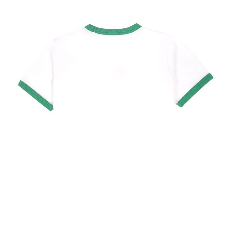 Sporty  Rich Serif Logo Ringer T Shirt WhiteVerde