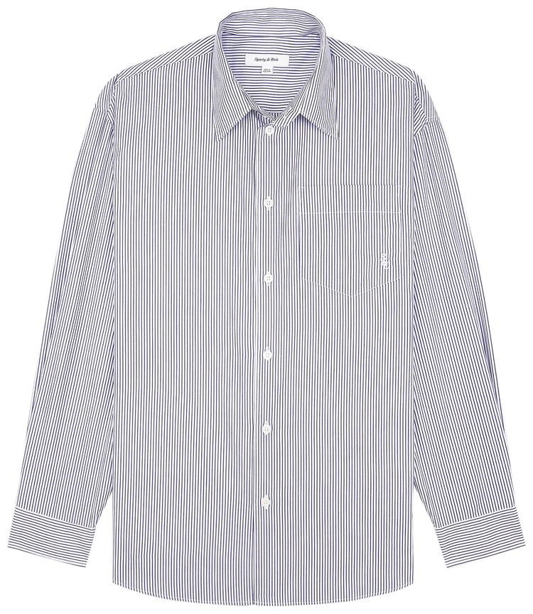 Sporty  Rich SRC Oversized Shirt Navy Striped