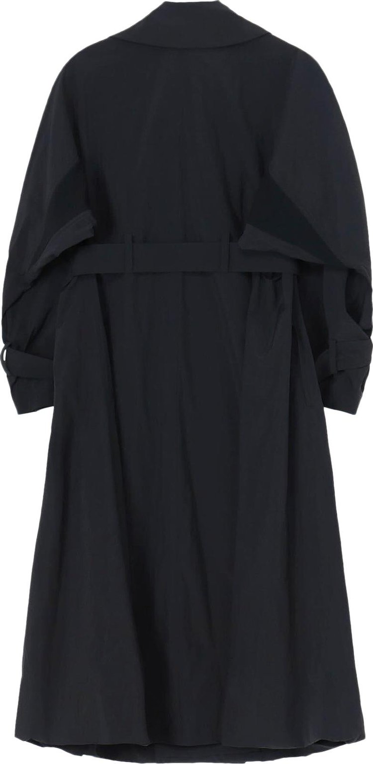 Yohji Yamamoto NY Typewriter Gusset Trench Coat Black