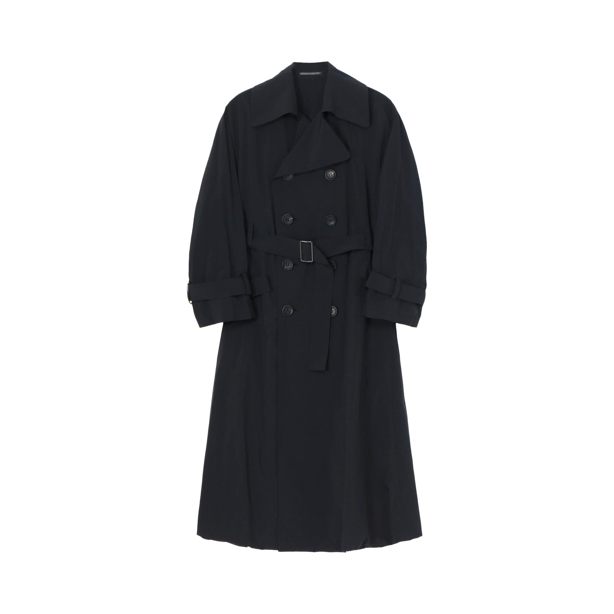 Buy Yohji Yamamoto NY Typewriter Gusset Trench Coat 'Black' - FS