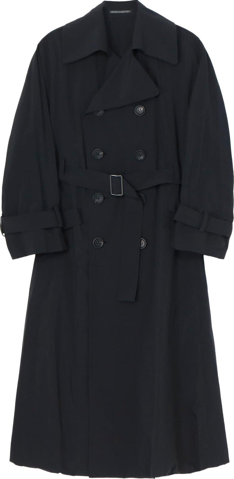 Yohji Yamamoto NY Typewriter Gusset Trench Coat Black