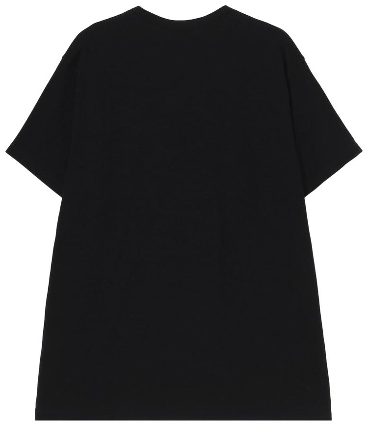 Yohji Yamamoto Combed Jersey Pigmented Printed T Shirt Black